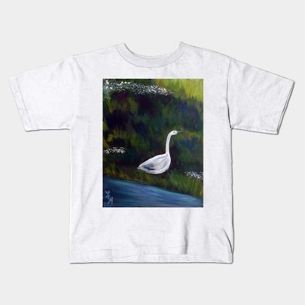 Heron Kids T-Shirt by lorgh